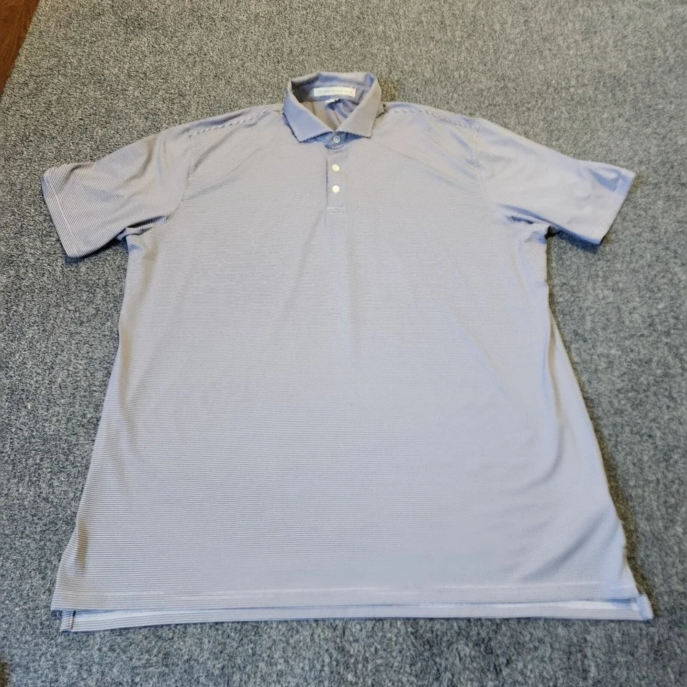 Holderness Bourne The Perkins Navy And White Men's Polo Shirt Size Xxl - Picture 1 of 7